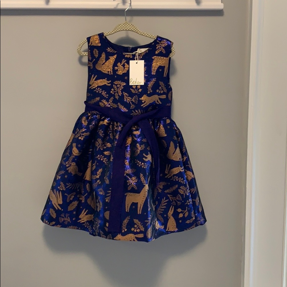 Mini Boden Holiday Christmas Dress 3-4Y